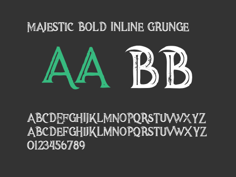 Majestic Bold Inline Grunge