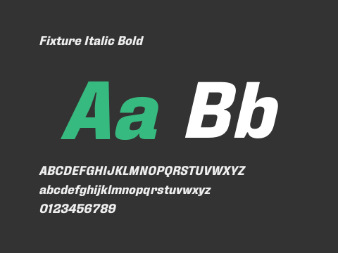 Fixture Italic Bold