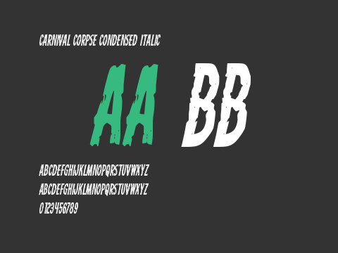 Carnival Corpse Condensed Italic