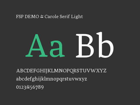 FSP DEMO - Carole Serif Light