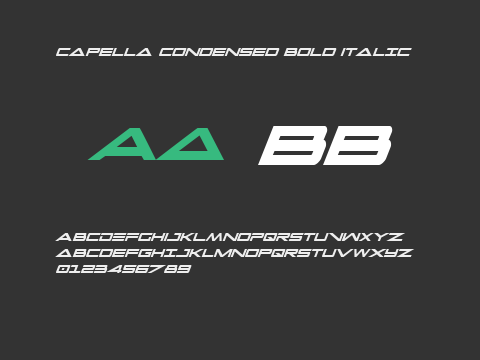 Capella Condensed Bold Italic