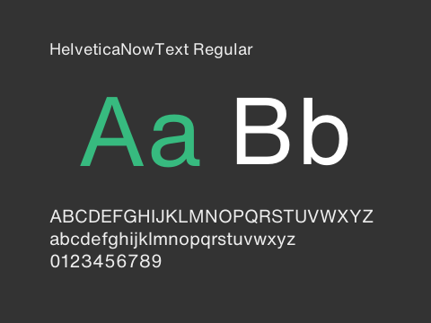 HelveticaNowText Regular