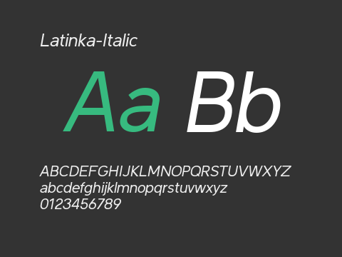 Latinka-Italic