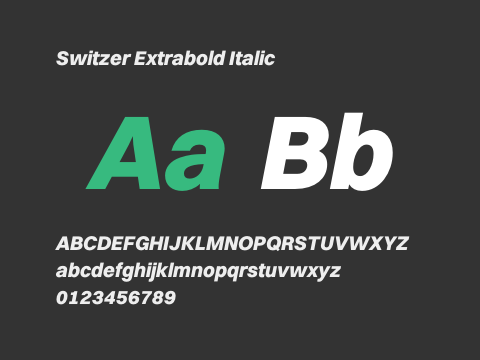 Switzer Extrabold Italic