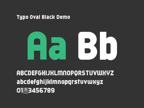 Typo Oval Black Demo