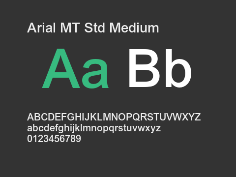 Arial MT Std Medium