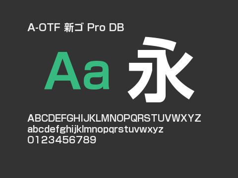 A-OTF 新ゴ Pro DB