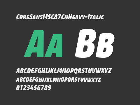 CoreSansMSC87CnHeavy-Italic