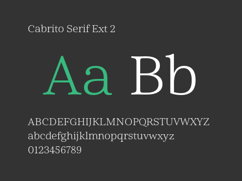 Cabrito Serif Ext 2