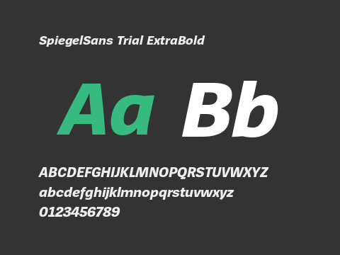 SpiegelSans Trial ExtraBold