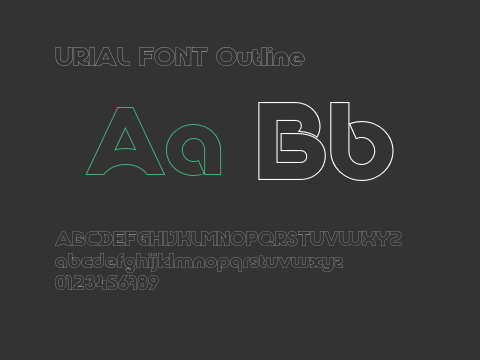 URIAL FONT Outline