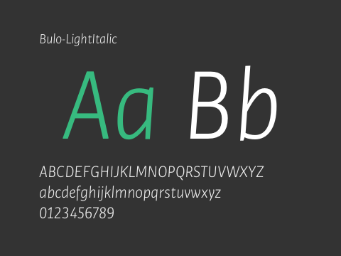 Bulo-LightItalic