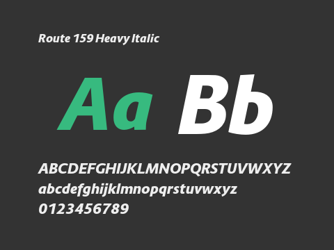 Route 159 Heavy Italic