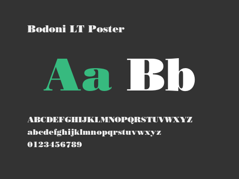 Bodoni LT Poster