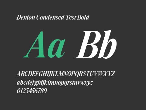 Denton Condensed Test Bold