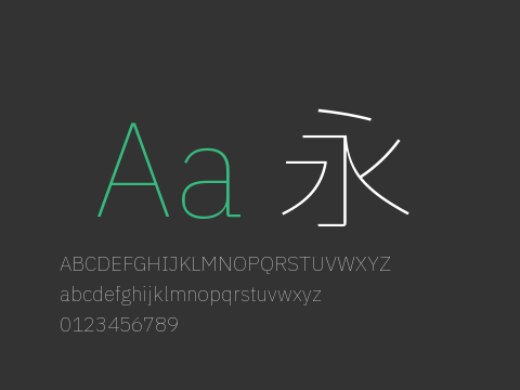 IBM Plex Sans JP Thin