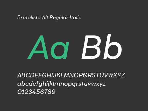 Brutalista Alt Regular Italic