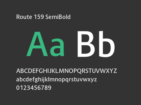 Route 159 SemiBold