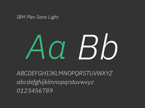 IBM Plex Sans Light