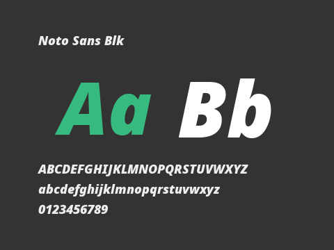 Noto Sans Blk