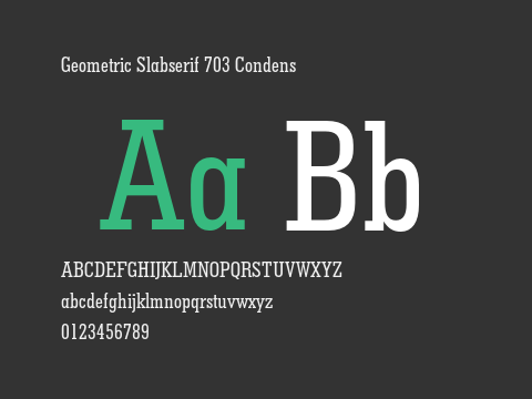 Geometric Slabserif 703 Condens