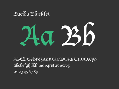 Lucida Blacklet