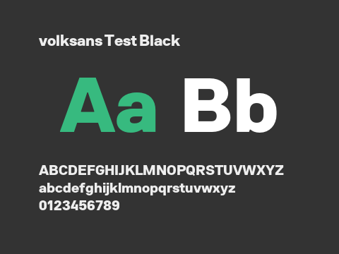 volksans Test Black