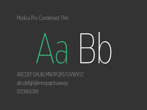 Modica Pro Condensed Thin