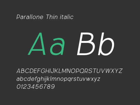 Parallone Thin italic