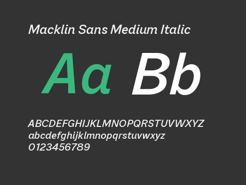 Macklin Sans Medium Italic