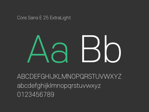 Core Sans E 25 ExtraLight