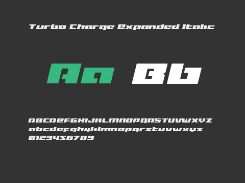 Turbo Charge Expanded Italic