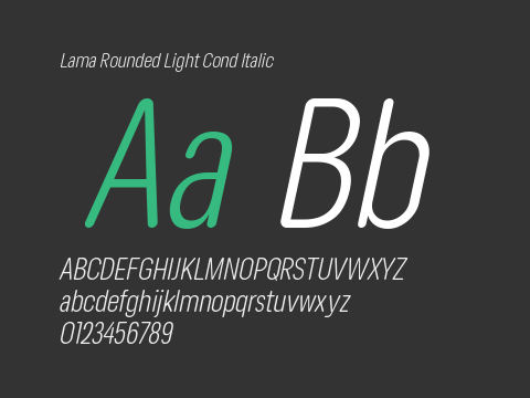 Lama Rounded Light Cond Italic