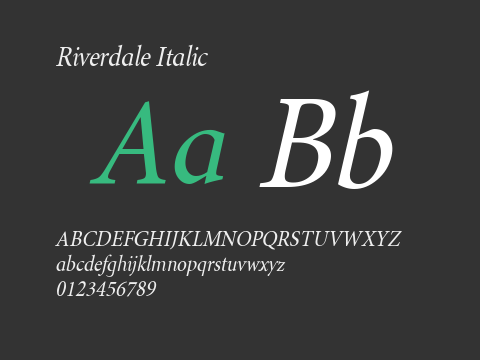 Riverdale Italic