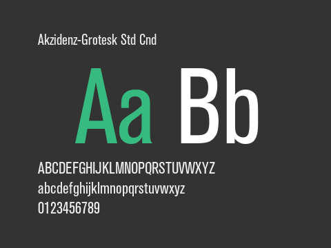 Akzidenz-Grotesk Std Cnd