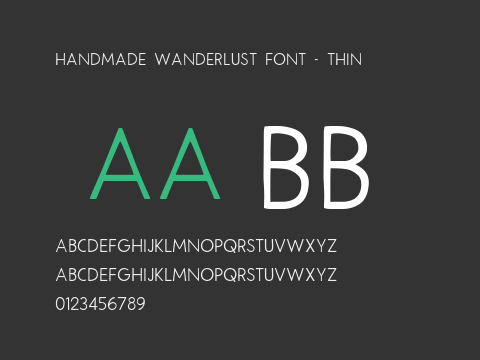 Handmade Wanderlust Font - Thin