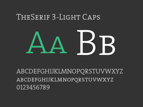 TheSerif 3-Light Caps