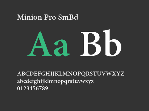 Minion Pro SmBd