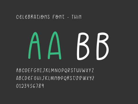 Celebrations Font - Thin