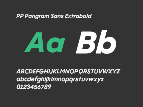 PP Pangram Sans Extrabold