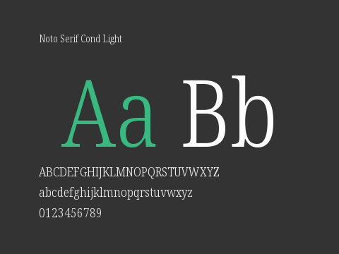 Noto Serif Cond Light