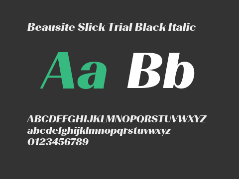 Beausite Slick Trial Black Italic