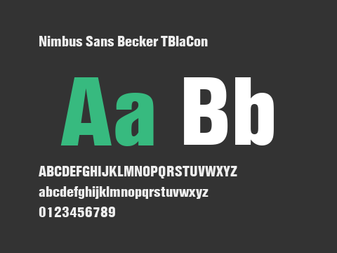 Nimbus Sans Becker TBlaCon