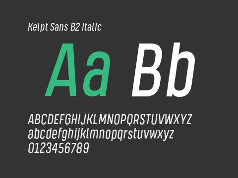 Kelpt Sans B2 Italic