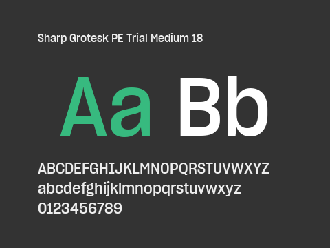 Sharp Grotesk PE Trial Medium 18