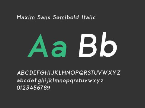 Maxim Sans Semibold Italic