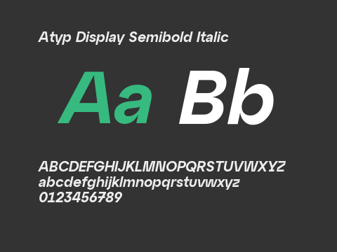 Atyp Display Semibold Italic