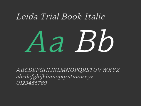 Leida Trial Book Italic