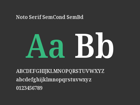 Noto Serif SemCond SemBd