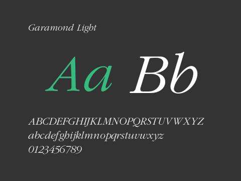 Garamond Light